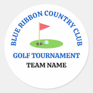 Customised Golf Course or Country Club Classic Round Sticker