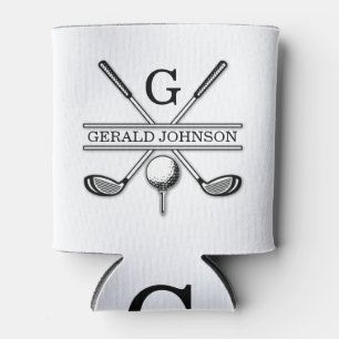 Customised Golf Monogram Design Can Cooler