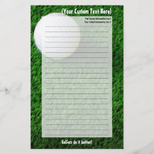Customised Golf Stationery