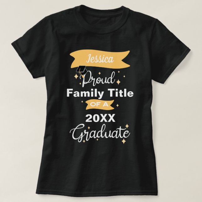 customised graduation 2023 with name Proud Family T-Shirt (Design Front)