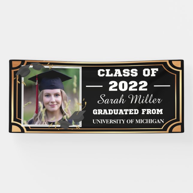 customised graduation 2025 with name and Photo Banner (Horizontal)