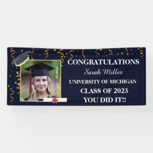 customised graduation 2025 with name and Photo Banner