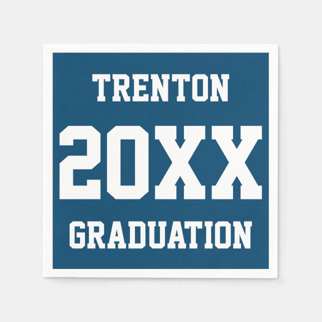 Customised Graduation Day Party Supplies Idea Napkin (Front)