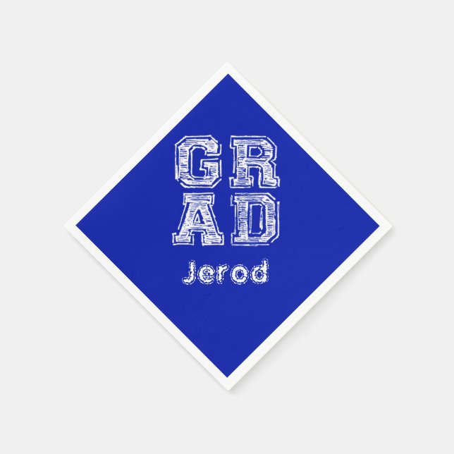 Customised Graduation Ideas Chalkboard Style Napkin (Corner)