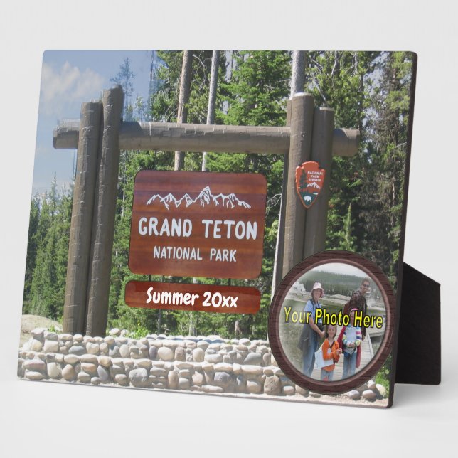 Customised Grand Teton Photo Souvenir Plaque (Side)