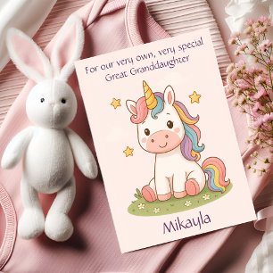 Customised Great Granddaughter Birthday Poem Card