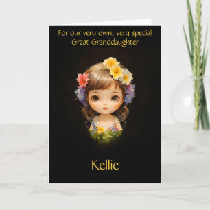 Customised Great Granddaughter Birthday Poem Card