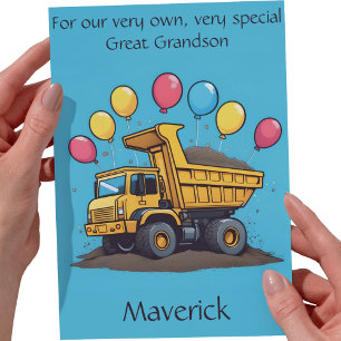 Customised Great Grandson Birthday Poem Card