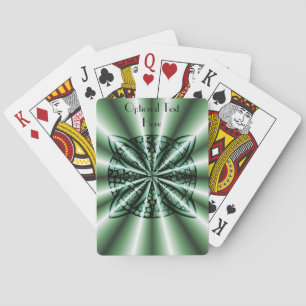 Customised Green Metallic Celtic Knot Playing Cards
