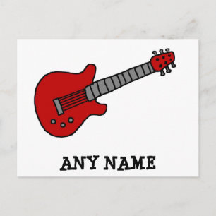 Customised Guitar Shirt for Boys or Girls Postcard