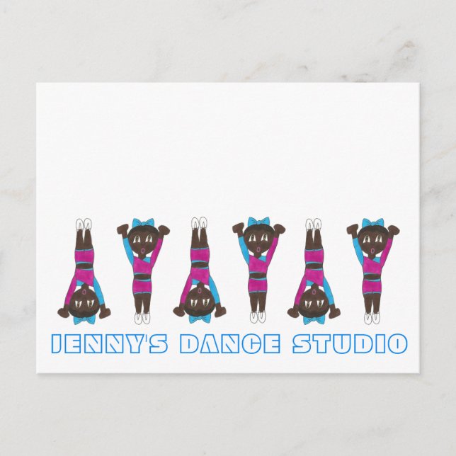 Customised Gym Dance Studio Gymnastics Acrobatics Postcard (Front)