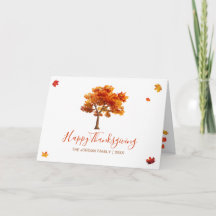 Customised Happy Thanksgiving Autumn trees