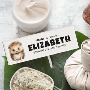 Customised Hello My Name Is Hedgehog Magnetic Name Name Tag