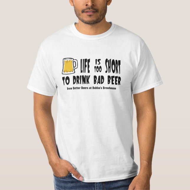 Customised Homebrewing or U-brew Value Tee (Front)