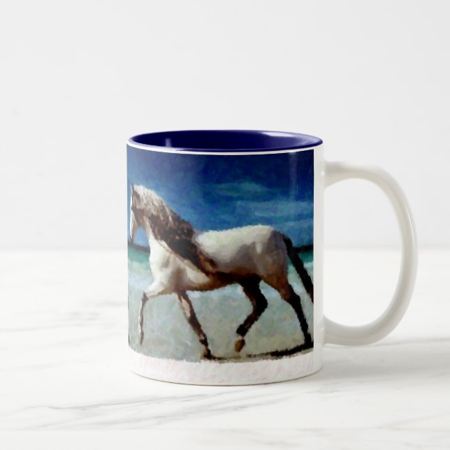 Customised Horse Invitations and Cards Two-Tone Coffee Mug (Right)