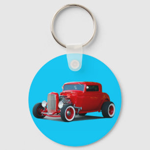 customised hot rod key ring