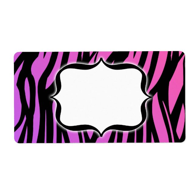 Customised Hot Zebra Blank Label (Front)