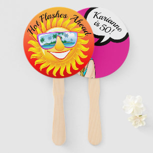Customised Humour Pop Art Birthday Fan