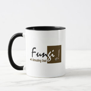 Customised Humourous Fungi Pun Typography, Brown Mug