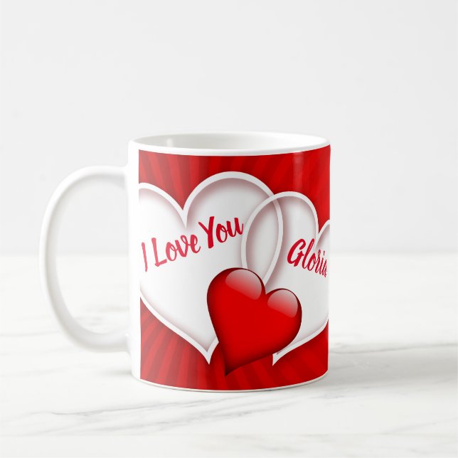 Customised I Love You Mug (Left)
