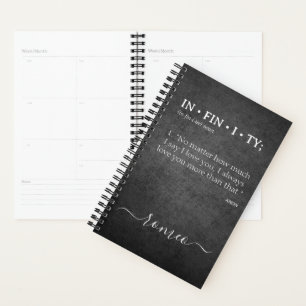 Customised INFINITY LOVE YOU MORE Daily Weekly Planner