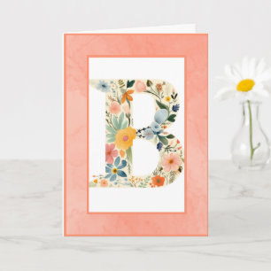 Customised Initial Birthday Digital Download Card
