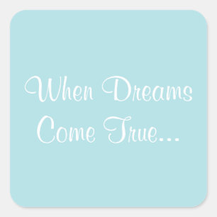 Customised Invites Powder Blue Square Sticker