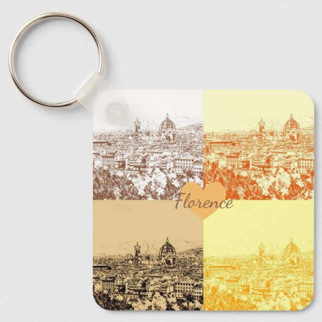 Customised Italy Florence Photography Key Ring (Front)