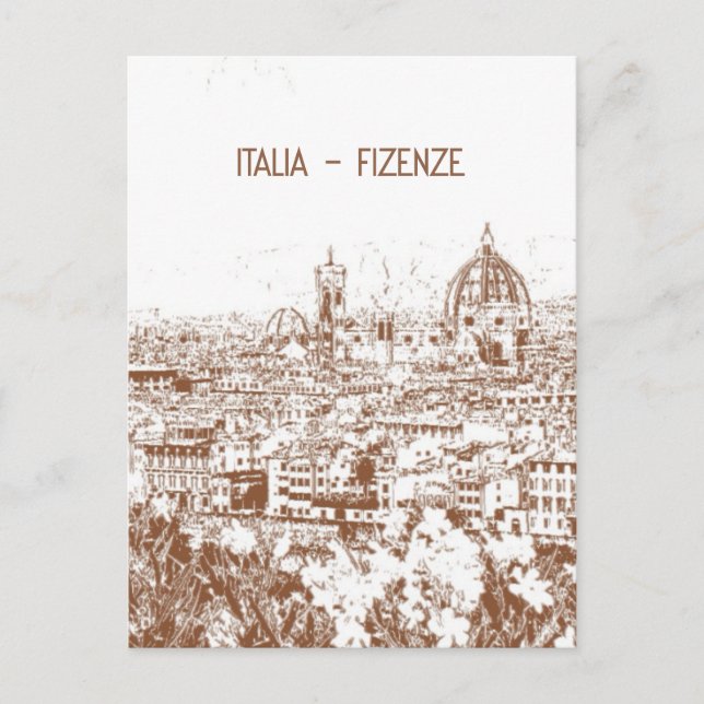 Customised Italy Florence Vintage Photography Postcard (Front)