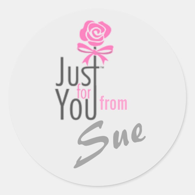 Customised "Just for You" Gift Stickers (Front)