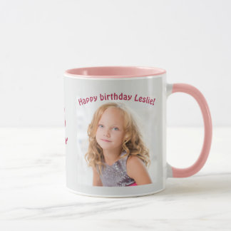 Customised Kids Age and Photos Birthday Mug