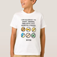 Customised Kids Allergy Symbols Sesame Soy Nuts