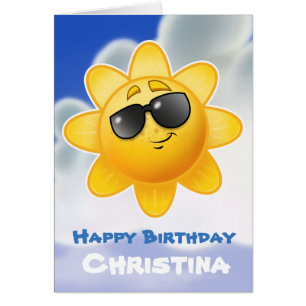 customised Kids birthday cartoon card