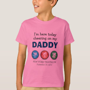 Customised Kids Cheering on Daddy Race Day Shirt