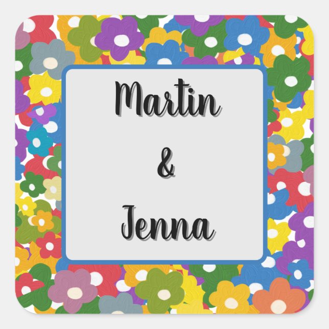 Customised Labels Wedding Decor Flowers (Front)