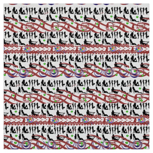 customised ladies dancing fabric (Swatch)