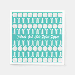 Customised Ladies Golf League Blue Cocktail Napkin