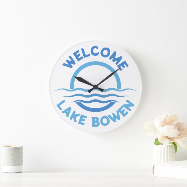 Customised Lake Name Large Clock (Home)