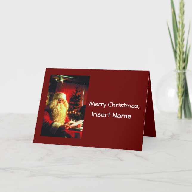 Customised Letter from Santa Holiday Card (Front)