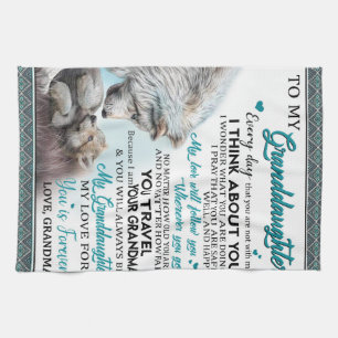 Customised Letter To My Granddaughter From Grandma Tea Towel