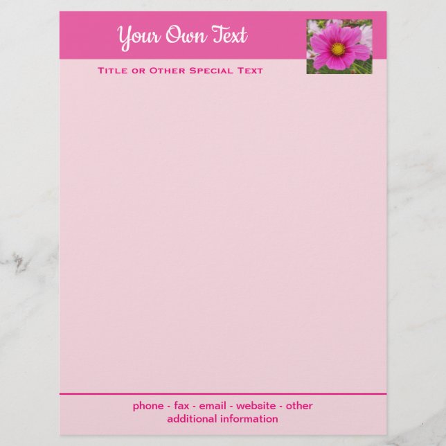 . CUSTOMISED LETTERHEAD (Front)