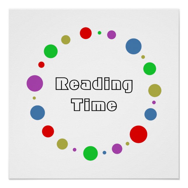 Customised Library, School Quote Colour Geometric Poster (Front)