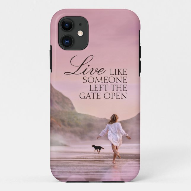 Customised Life Quote Beach Photography Case-Mate iPhone Case (Back)