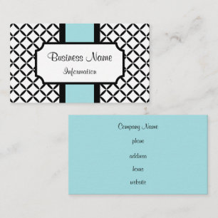 Customised Light Blue and Black Business Card