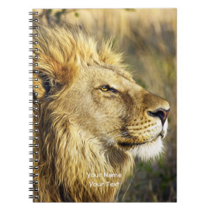 Customised Lion Head Wildcat African Wildlife Notebook