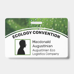 Customised Logo Photo ID DELEGATE Eco Greenery Badge