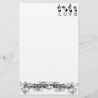 Customised Love Hand Sign Stationery