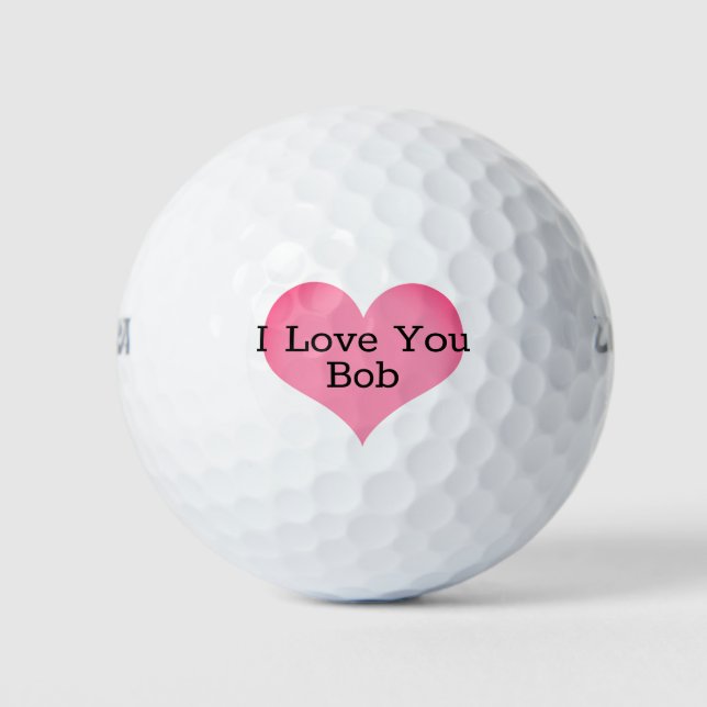 Customised Love Heart Golf Balls (Front)