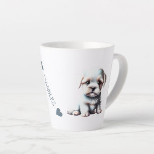 Customised Maltese Puppy Dog Name Your Text Latte Latte Mug