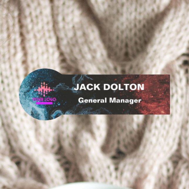 Customised Metallic Name Badge for Company Staff (Creator Uploaded)